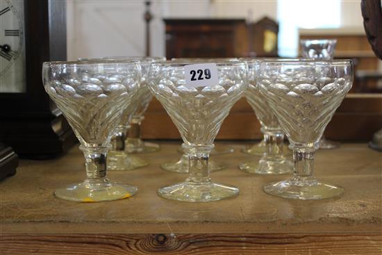 Set of Victorian pan top glasses